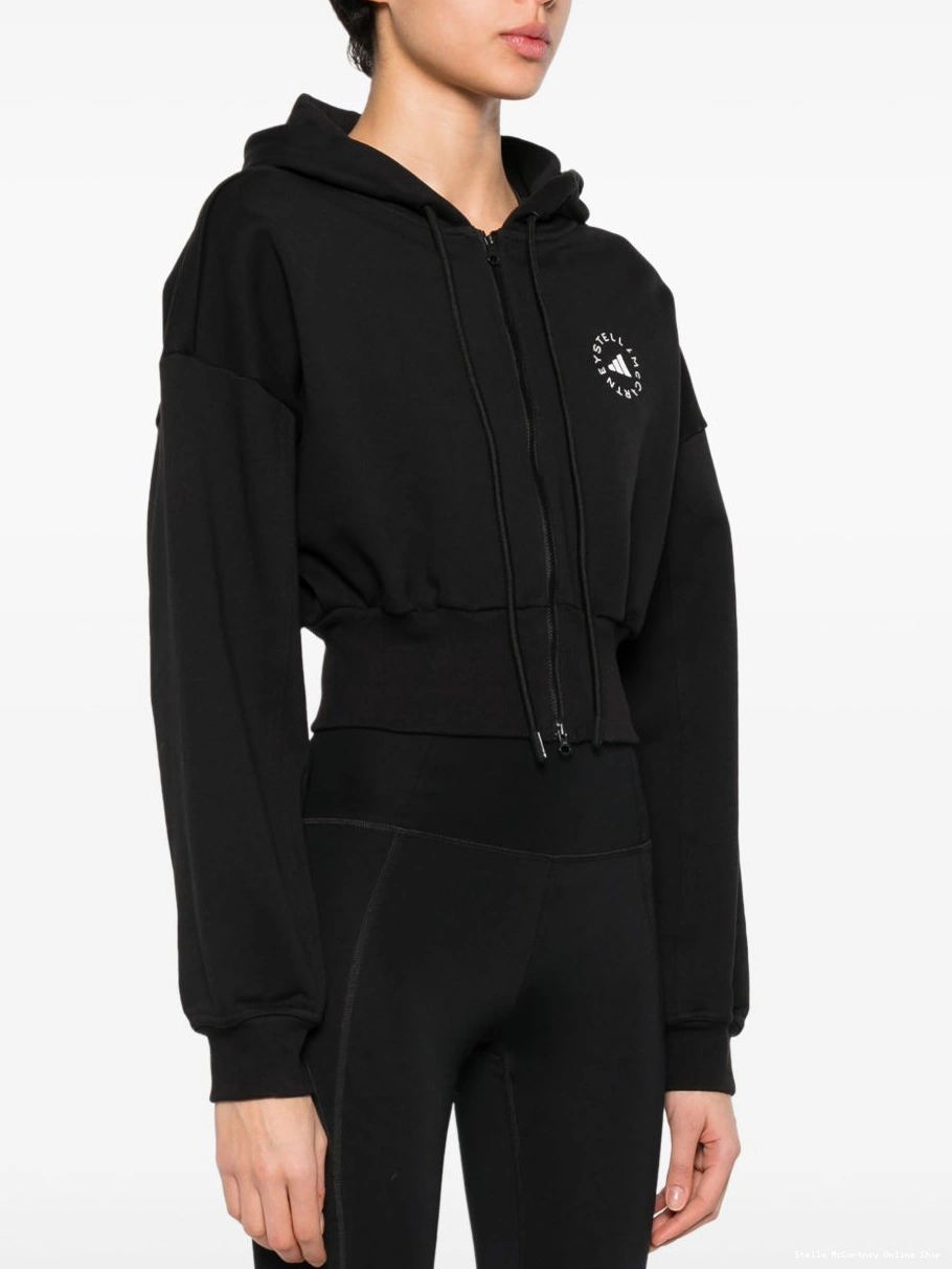 Cheap jacket adidas McCartney Stella Women hooded by logo-print 0714